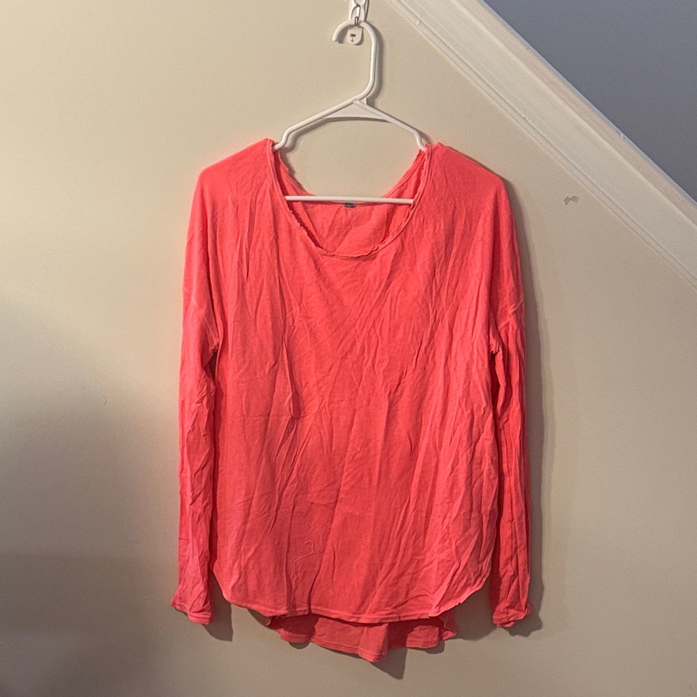 Free People Women's Coral Long Sleeve Top